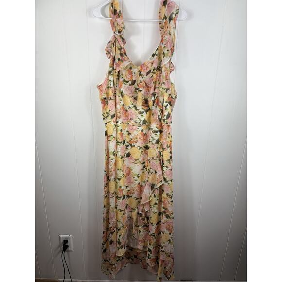 NWT Women’s Adorne Floral Dress Ruffle Cold Shoulder Bloomcore Plus Size 24W - Picture 3 of 12